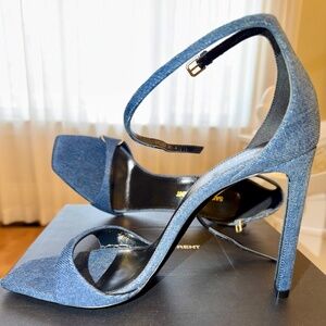 SAINT LAURENT ! BNWB! Denim YSL Sandals